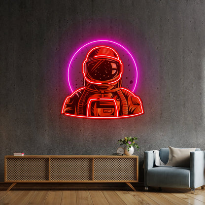 Astronaut Emblem Custom Led Signs Artwork For Sale - Shineneon