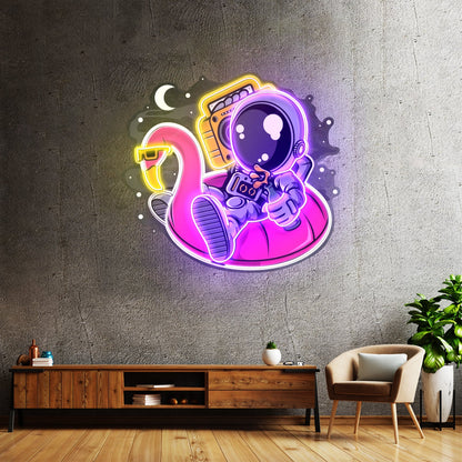 Astronaut Floaties Ballon Led Neon Sign Light Custom Led Signs - Shineneon