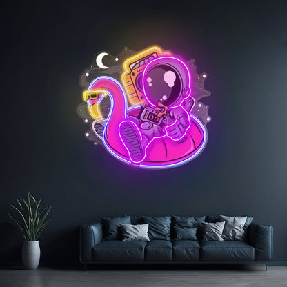 Astronaut Floaties Ballon Led Neon Sign Light Custom Led Signs - Shineneon