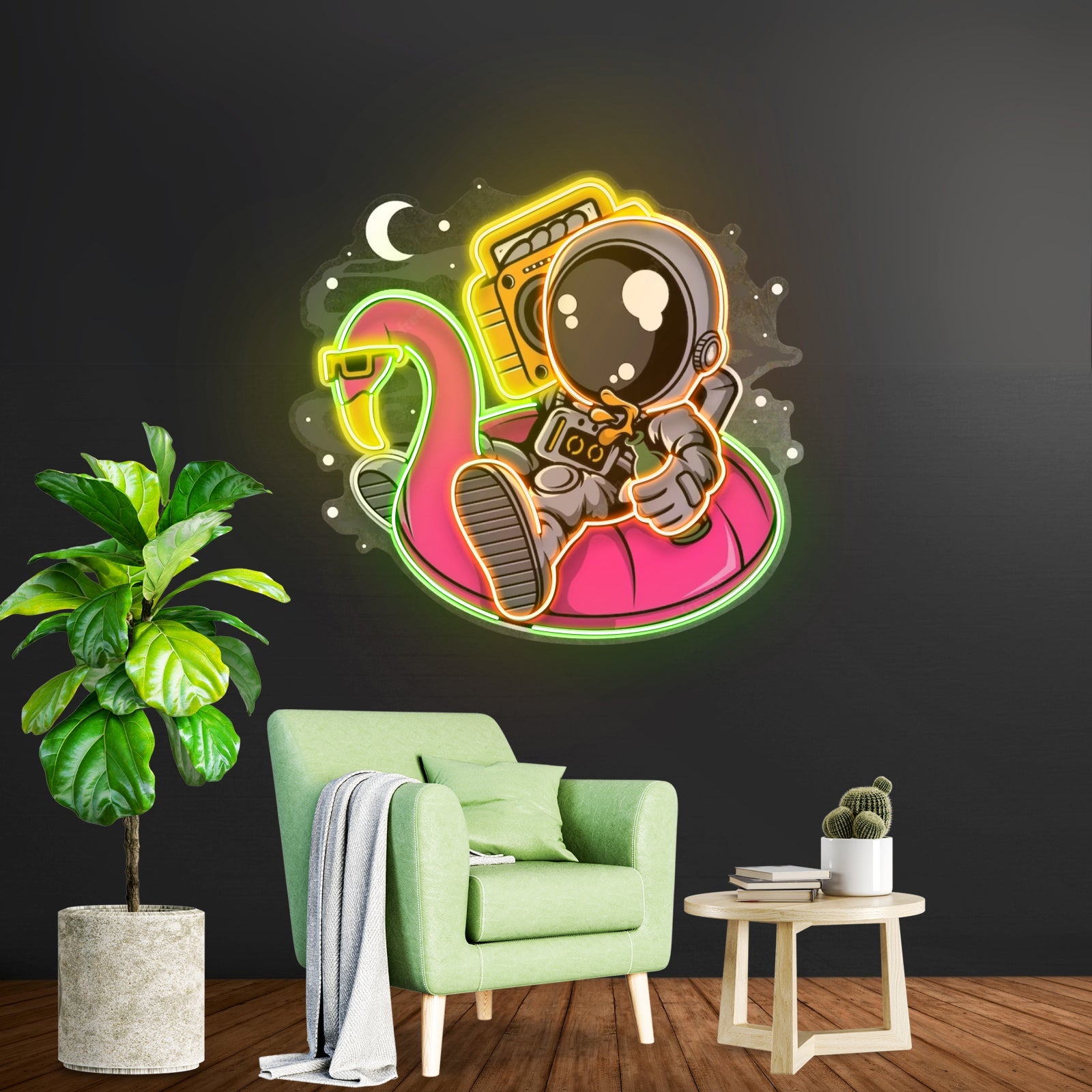 Astronaut Floaties Ballon Led Neon Sign Light Custom Led Signs - Shineneon