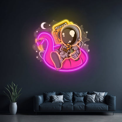 Astronaut Floaties Ballon Led Neon Sign Light Custom Led Signs - Shineneon