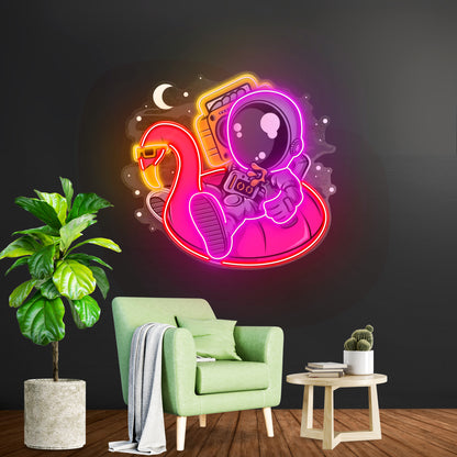 Astronaut Floaties Ballon Led Neon Sign Light Custom Led Signs