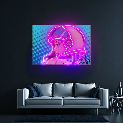 Astronaut Girl Custom Led Signs Artwork For Sale - Shineneon