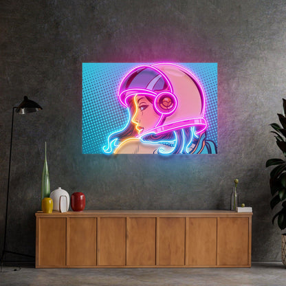 Astronaut Girl Led Neon Acrylic Artwork | Shineneon