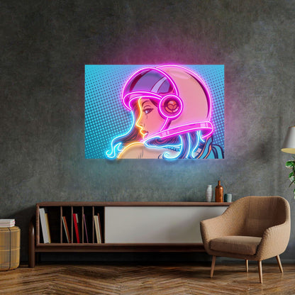 Astronaut Girl Led Neon Acrylic Artwork | Shineneon