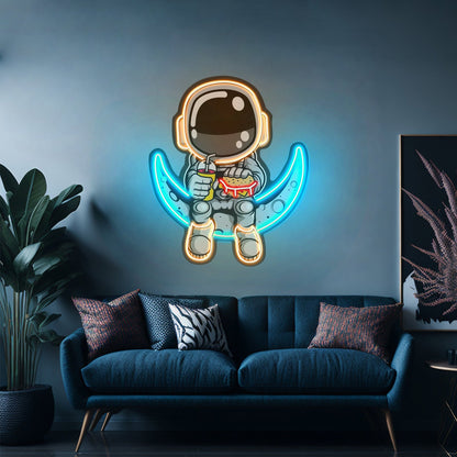 Astronaut Hamburger Custom Led Signs Artwork For Sale - Shineneon