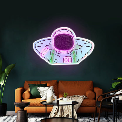 Astronaut Holographic Neon Signs For Neon Signs - Shineneon