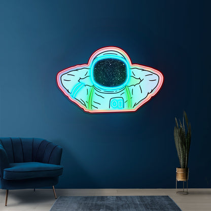 Astronaut Holographic Neon Signs For Neon Signs - Shineneon