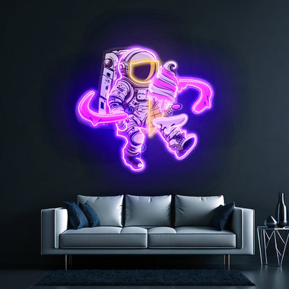Astronaut Ice Cream Custom Led Signs Artwork For Sale - Shineneon