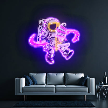 Astronaut Ice Cream Custom Led Signs Artwork For Sale