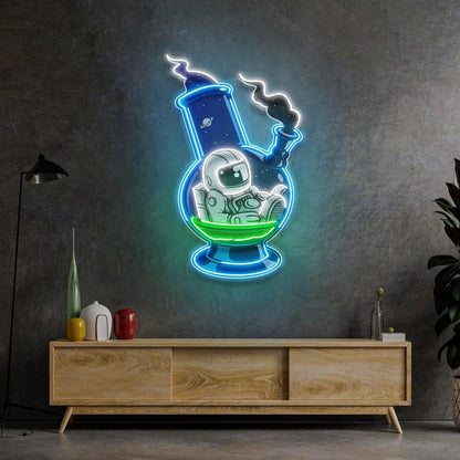 Astronaut In Flask Uv Printed Led Neon Sign For Home Bar Cafe Decor | Shineneon