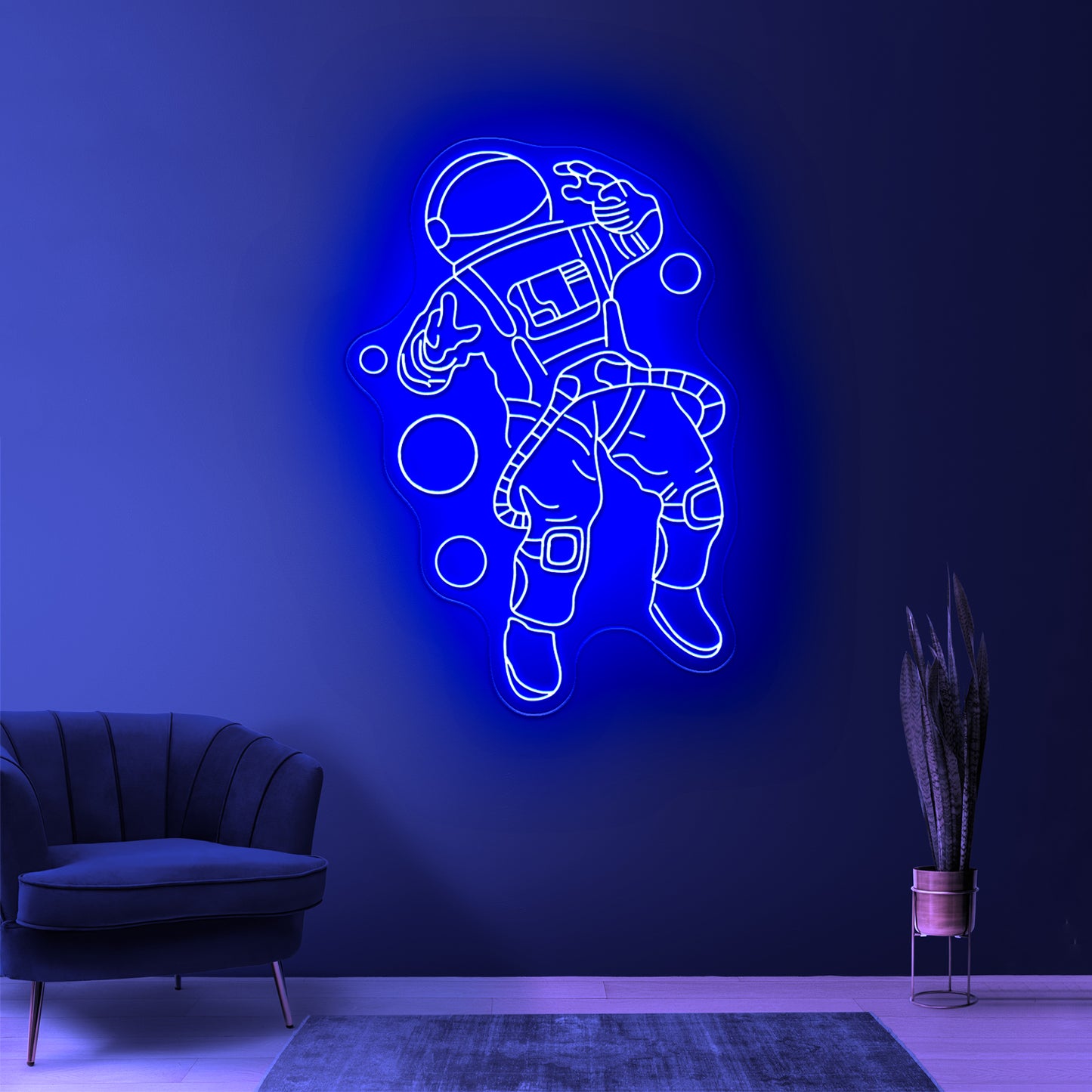 Astronaut In Space Large Neon Signs