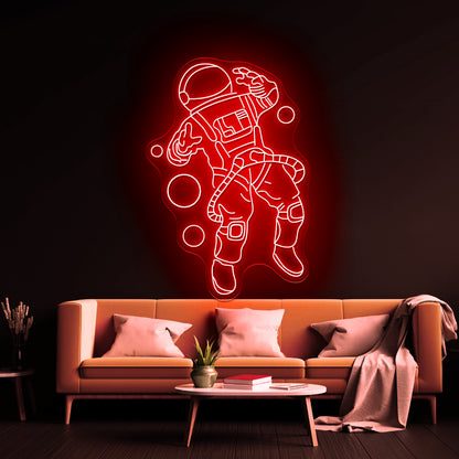 Astronaut In Space Large Neon Signs