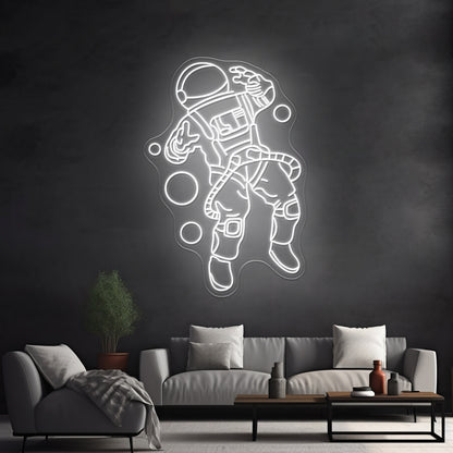 Astronaut In Space Large Neon Signs