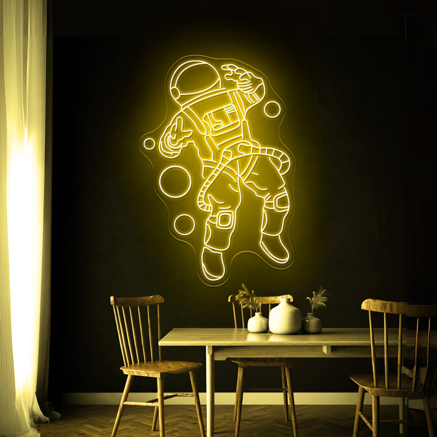 Astronaut In Space Large Neon Signs