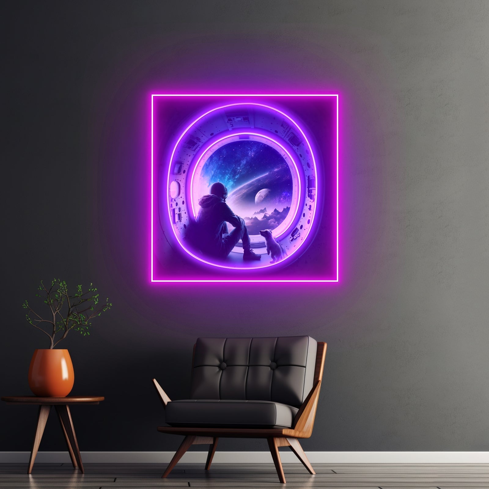 Astronaut In The Spacecraft Led Neon Sign Light Custom Led Signs - Shineneon