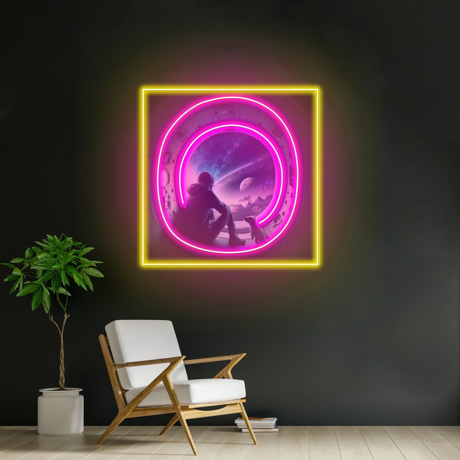 Astronaut In The Spacecraft Led Neon Sign Light Custom Led Signs - Shineneon