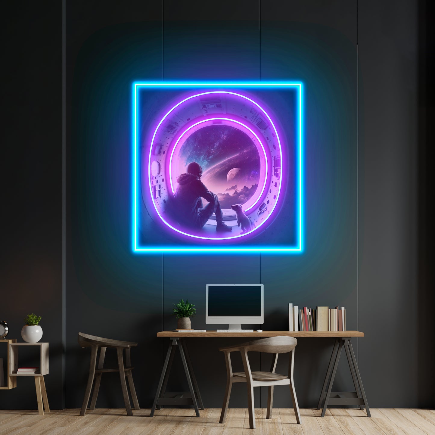 Astronaut In The Spacecraft Led Neon Sign Light Custom Led Signs