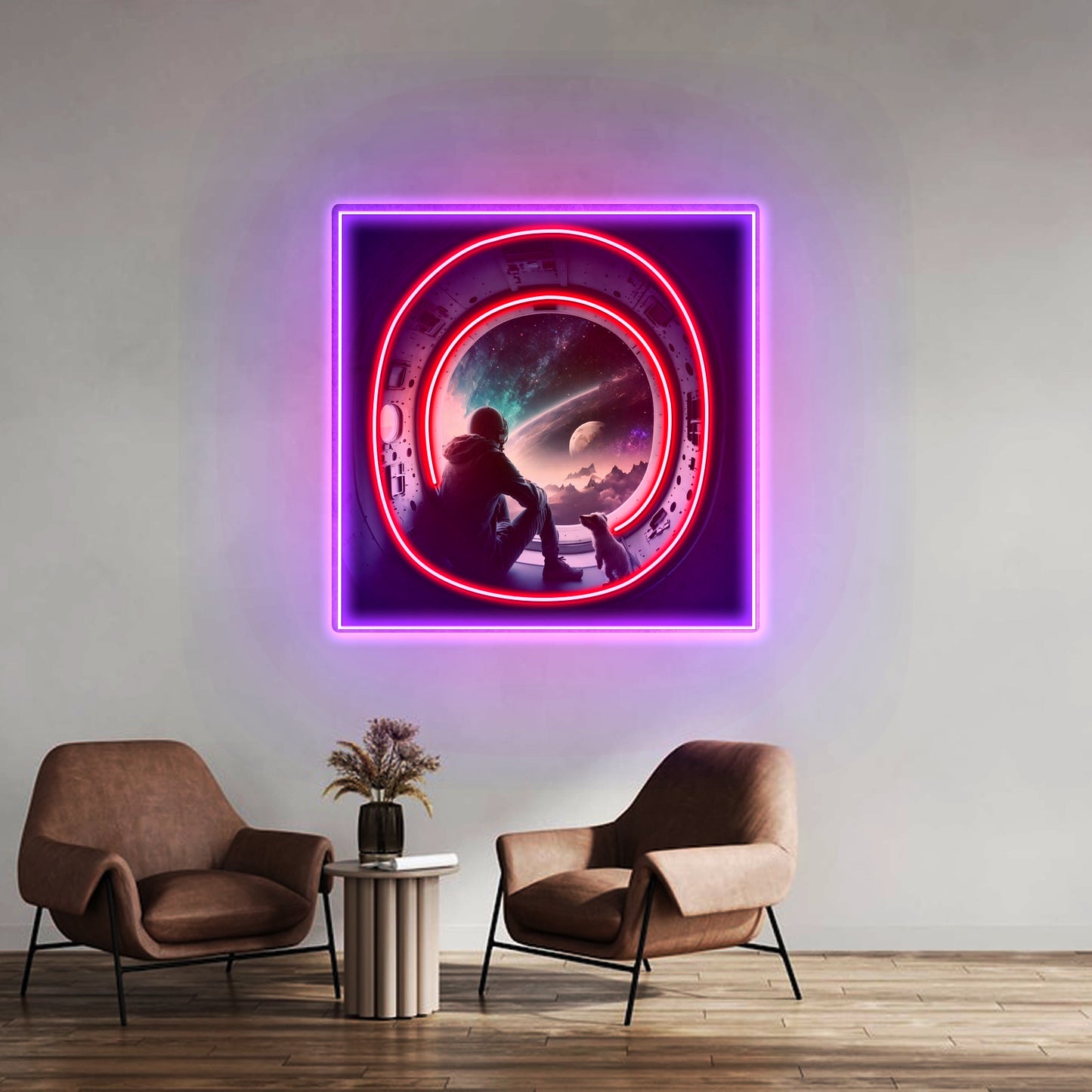 Astronaut In The Spacecraft Led Neon Sign Light Custom Led Signs