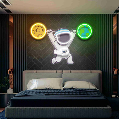 Astronaut Led Uv Led Neon Sign Fliving Room Wall Decor - Shineneon