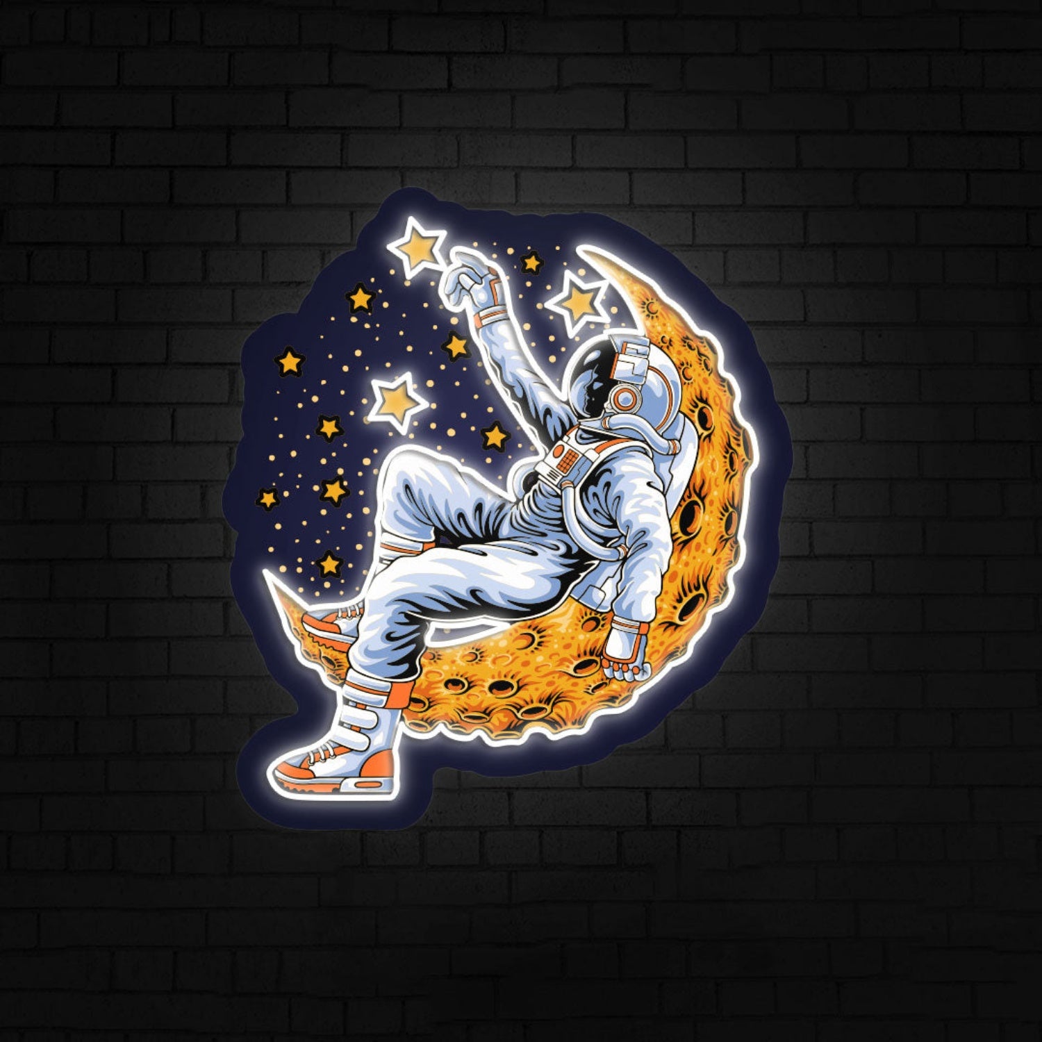 Astronaut On Moon Neon Artwork | Shineneon