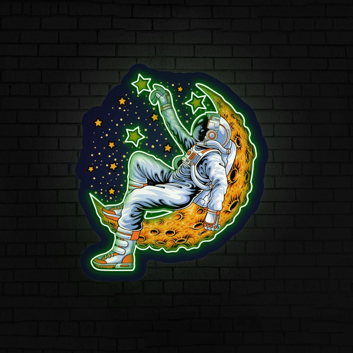 Astronaut On Moon Neon Artwork | Shineneon