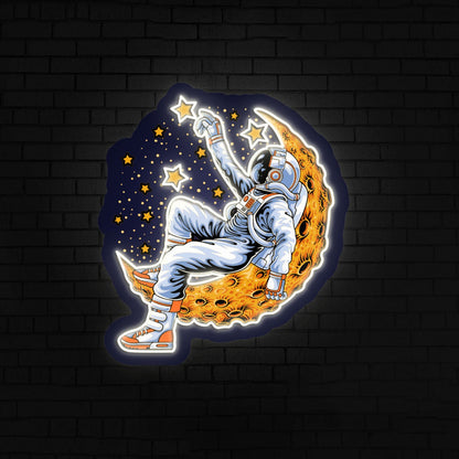 Astronaut On Moon Neon Artwork | Shineneon