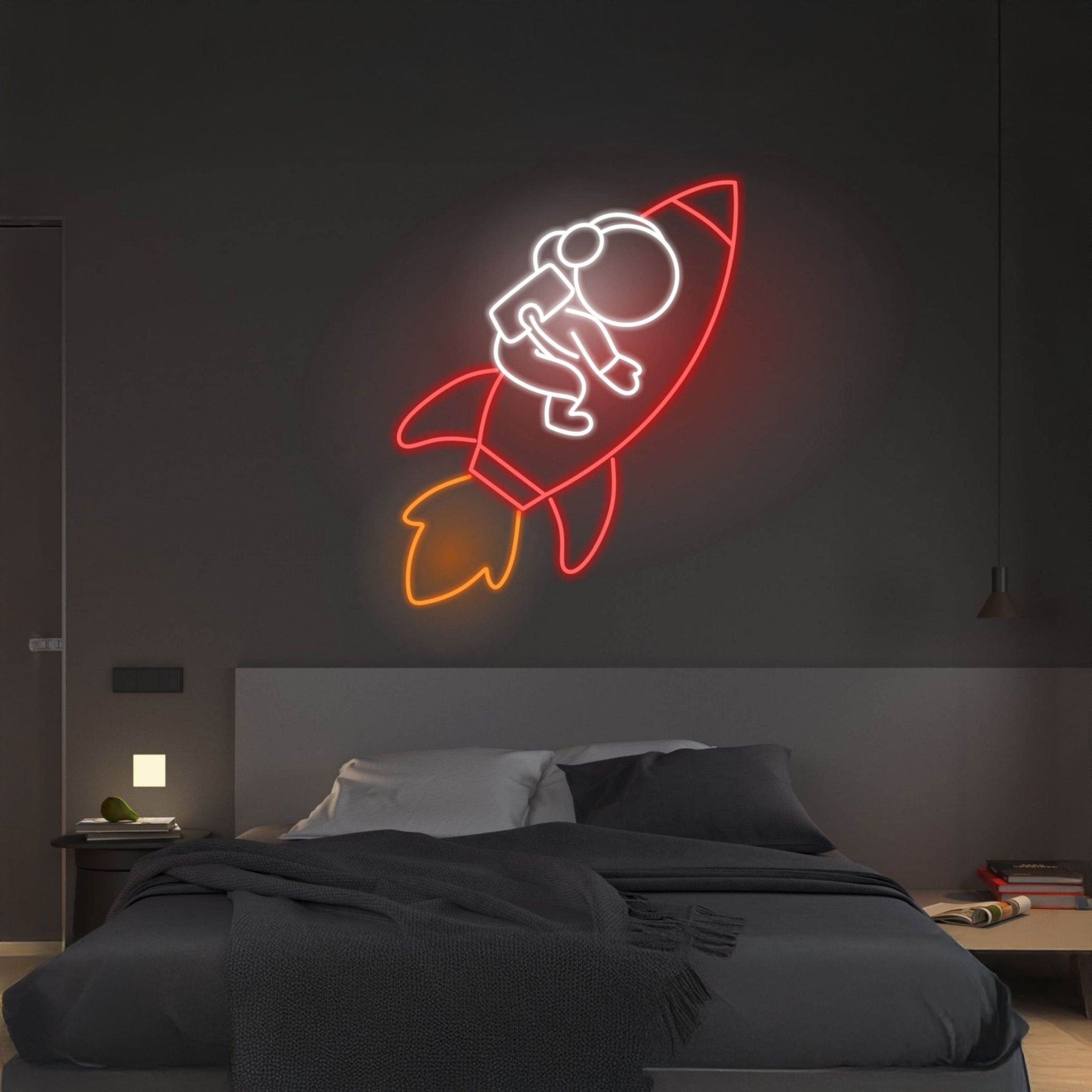 Astronaut On Rocket Neon Sign - Shineneon