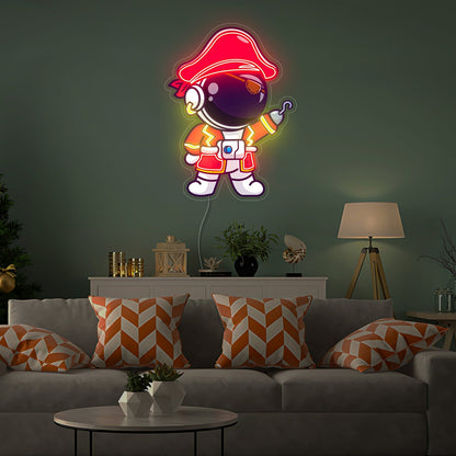 Astronaut Pirate Neon Acrylic Artwork | Shineneon