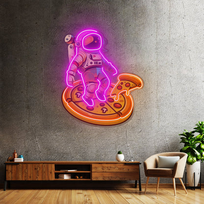 Astronaut Pizza Custom Led Signs Artwork For Sale - Shineneon