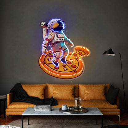 Astronaut Pizza Custom Led Signs Artwork For Sale - Shineneon