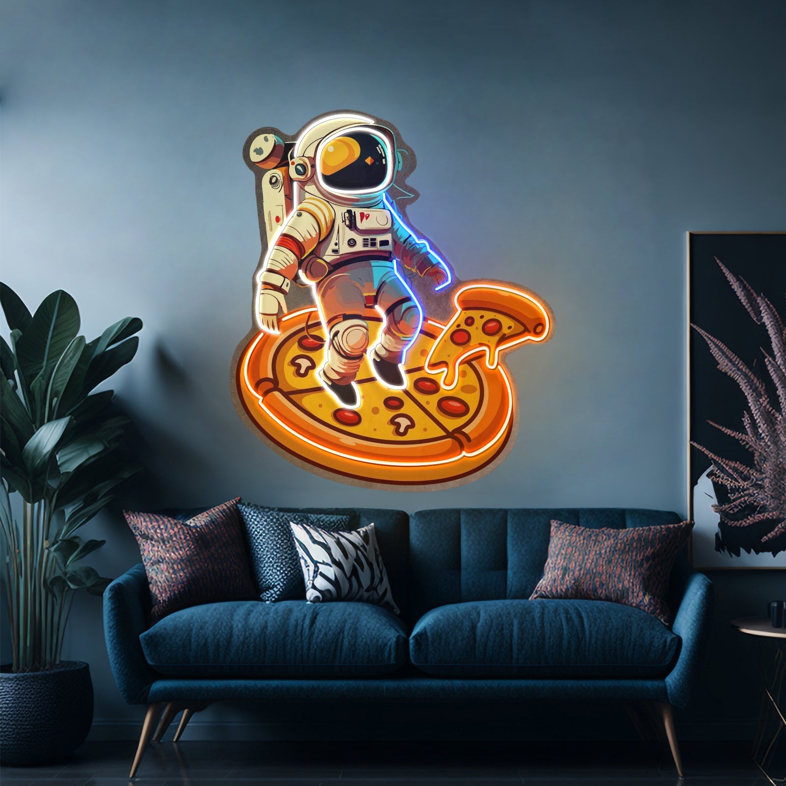 Astronaut Pizza Custom Led Signs Artwork For Sale - Shineneon