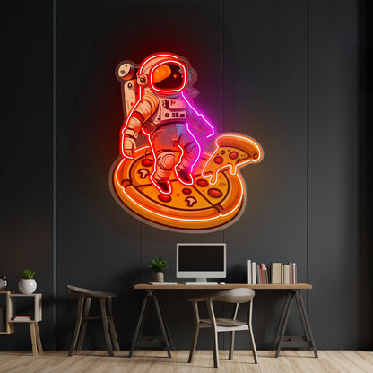 Astronaut Pizza Custom Led Signs Artwork For Sale - Shineneon