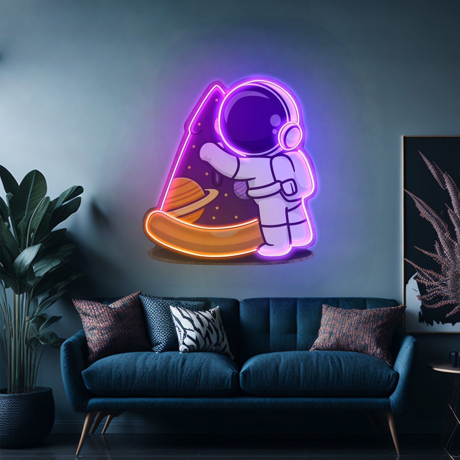 Astronaut Pizza Led Neon Sign Light Custom Led Signs - Shineneon
