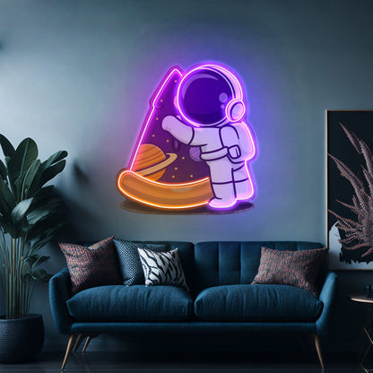 Astronaut Pizza Led Neon Sign Light Custom Led Signs - Shineneon