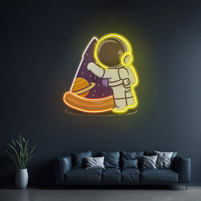 Astronaut Pizza Led Neon Sign Light Custom Led Signs - Shineneon
