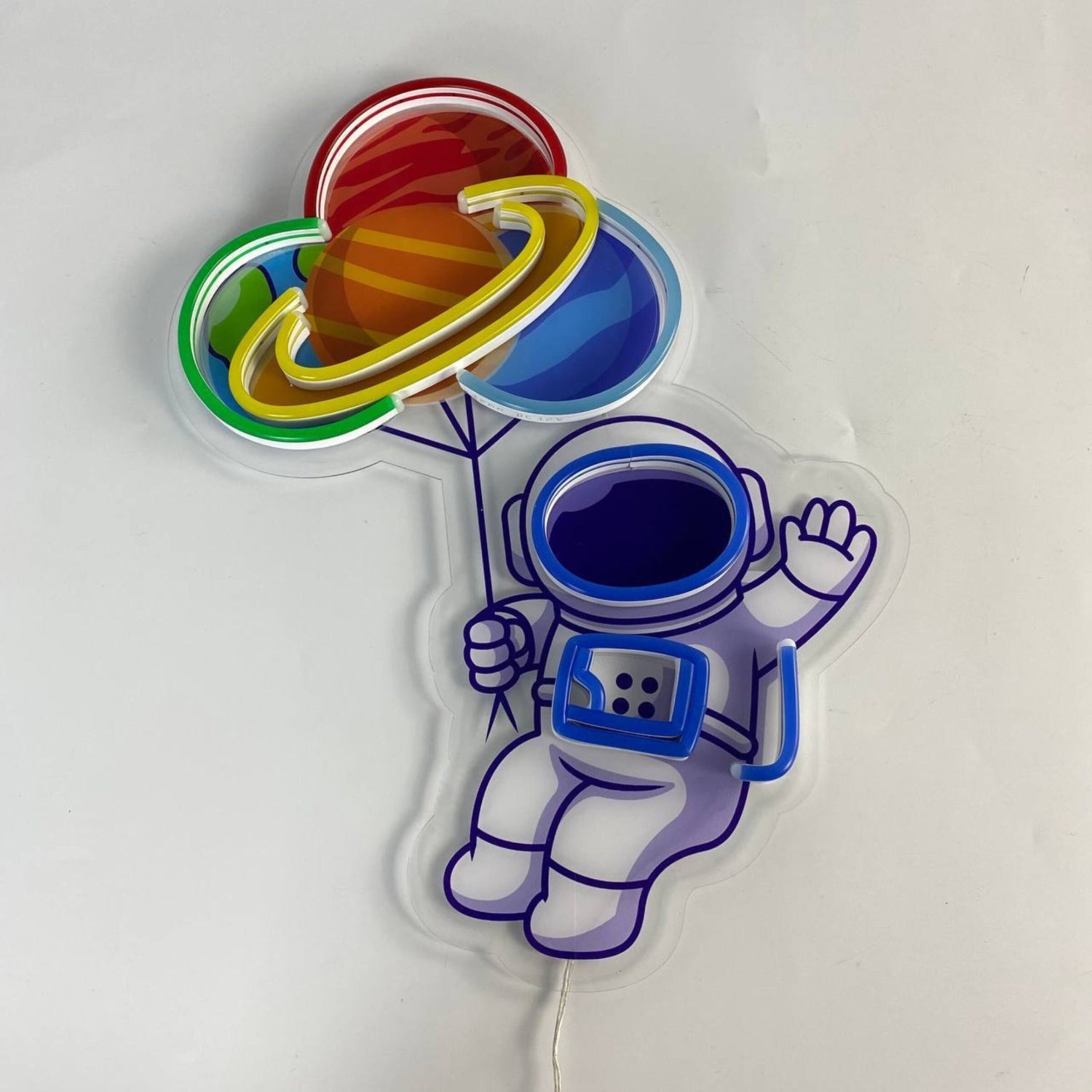 Astronaut Planet Balloon Decal Printed Neon Light | Shineneon