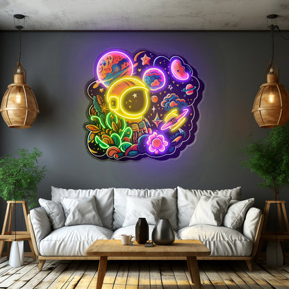 Astronaut Plant Universe Led Neon Sign Light Custom Led Signs - Shineneon
