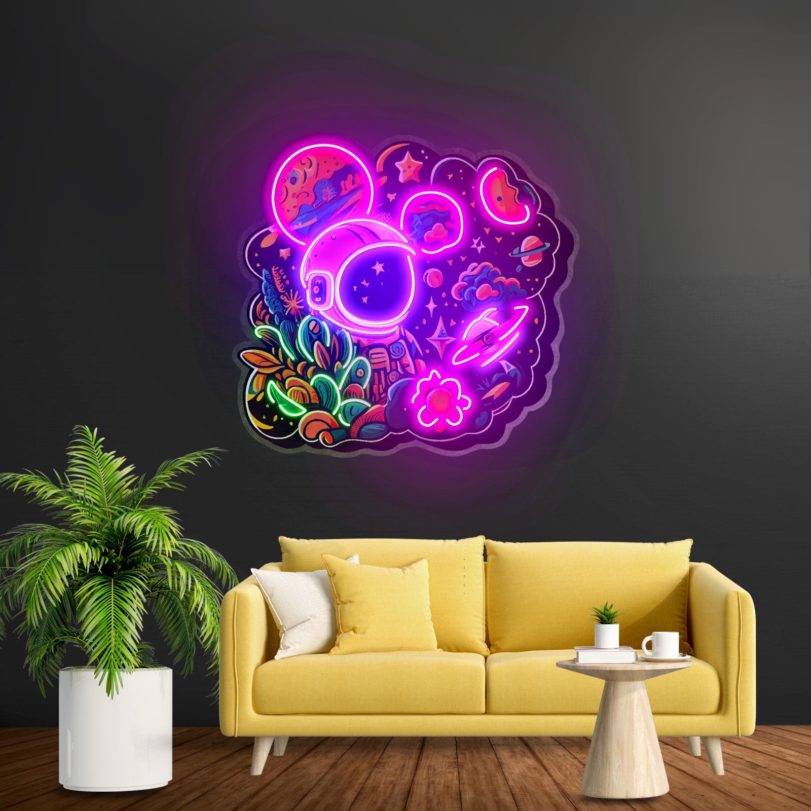 Astronaut Plant Universe Led Neon Sign Light Custom Led Signs - Shineneon