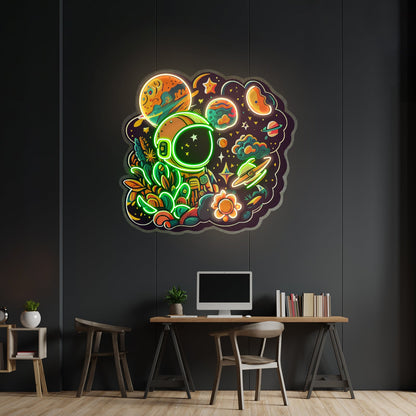 Astronaut Plant Universe Led Neon Sign Light Custom Led Signs - Shineneon