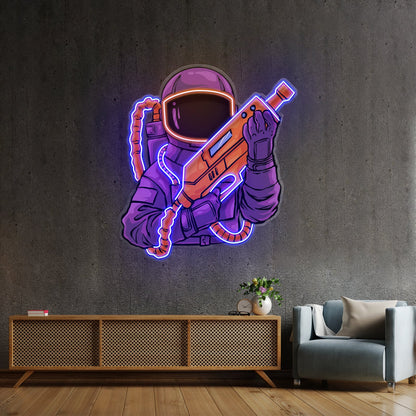 Astronaut Sight Gun Head Led Neon Sign Light Custom Led Signs - Shineneon