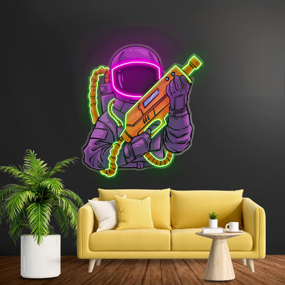 Astronaut Sight Gun Head Led Neon Sign Light Custom Led Signs - Shineneon