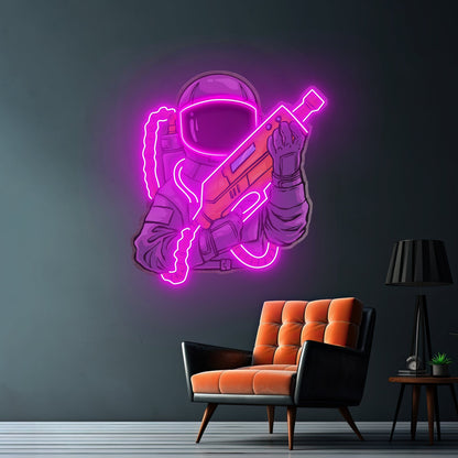 Astronaut Sight Gun Head Led Neon Sign Light Custom Led Signs - Shineneon
