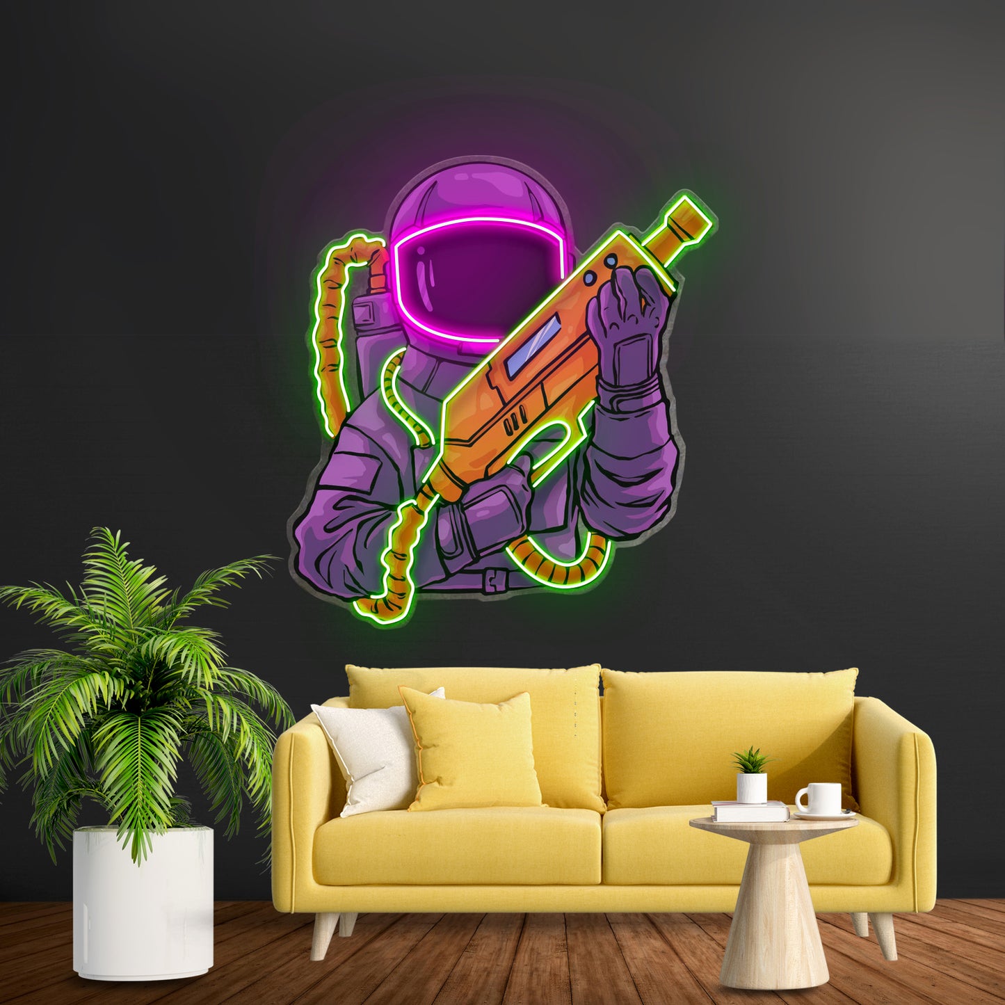 Astronaut Sight Gun Head Led Neon Sign Light Custom Led Signs