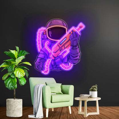 Astronaut Sight Gun Head Led Neon Sign Light Custom Led Signs