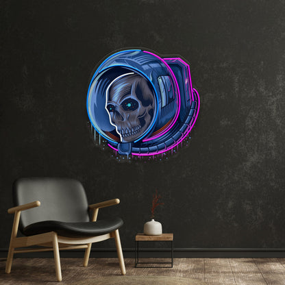 Astronaut Skull Acrylic Artwork Led Neon Sign | Shineneon