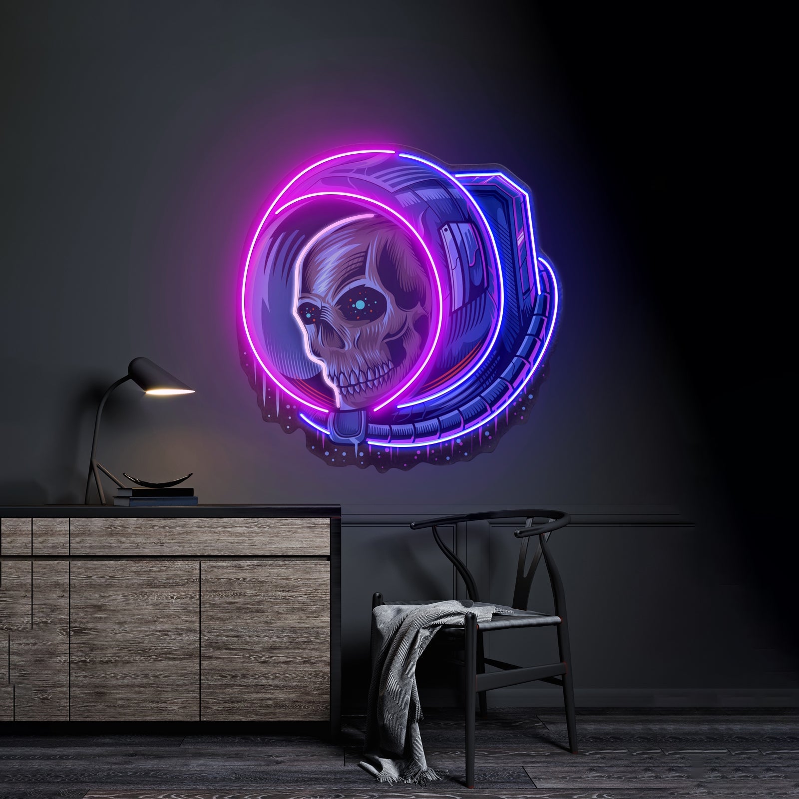 Astronaut Skull Led Neon Sign Light Custom Led Signs - Shineneon