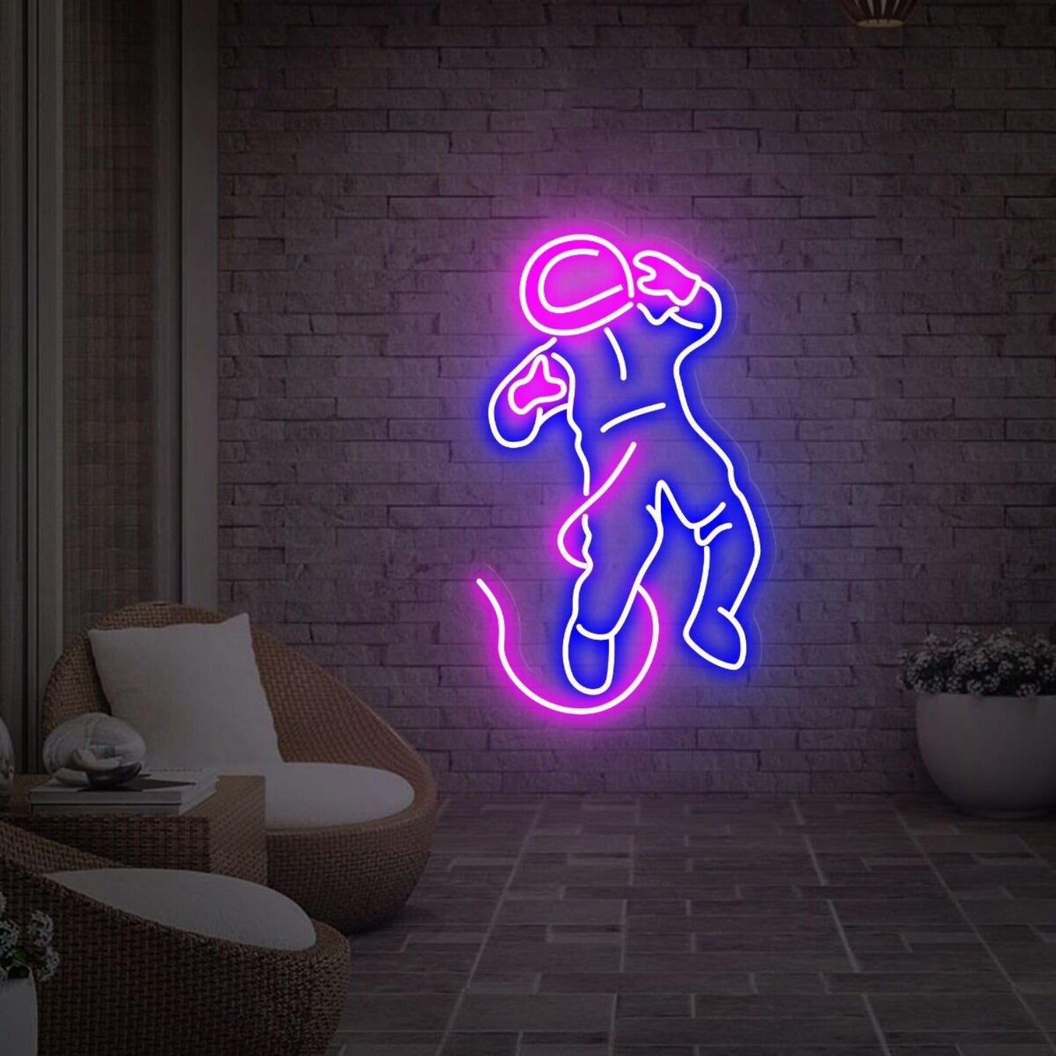 Astronaut Spaceman Art Neon Decor Home Office - Shineneon