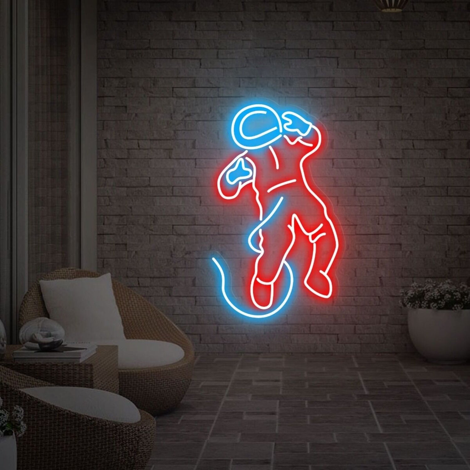 Astronaut Spaceman Art Neon Decor Home Office - Shineneon
