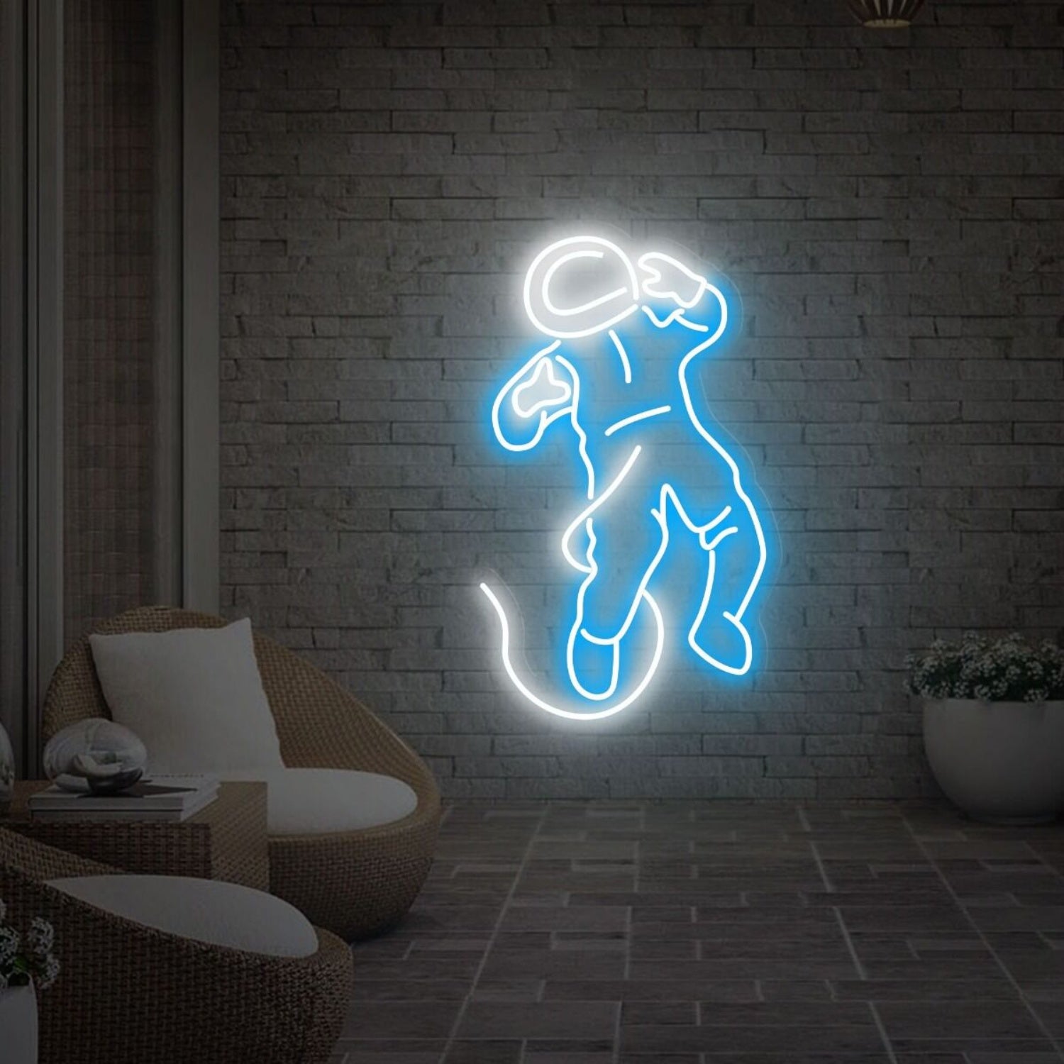 Astronaut Spaceman Art Neon Decor Home Office - Shineneon